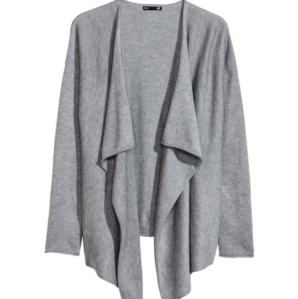 H&M Women's Gray Fine-knit Cardigan